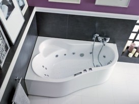 Ванна аеро- та гідромасажна акрилова PoolSpa Leda 160х100 L ліва система Smart 2 + білий PHAH410ST2C1960