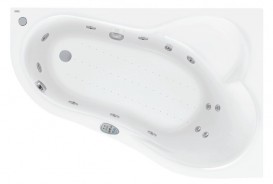 Ванна аэро- и гидромассажная акриловая PoolSpa Leda 160х100 R правая система Titanium белый PHAH510STTC0000