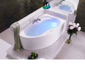 Ванна аеро- та гідромасажна акрилова PoolSpa Mistral 150х105 R права система Smart 2 білий PHA6C10ST2C0000