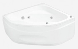 Ванна аэро- и гидромассажная акриловая PoolSpa Klio Sym 133х133 система Titanium белый PHS3510STTC0000