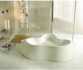 Ванна аеро- та гідромасажна акрилова PoolSpa Persja 140х140 система Smart 2 + білий PHSE310ST2C1960