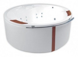 Ванна аеро- та гідромасажна акрилова PoolSpa Atlantyda 160х160 система Titanium білий PHRD310STTC0000