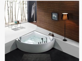 Ванна аэро- и гидромассажная акриловая Golston 150х150 угловая белый G-U1026