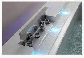 Ванна аэро- и гидромассажная акриловая Golston 190х155 встраиваемая белый G-U3601