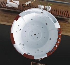 Ванна аэро- и гидромассажная акриловая Golston 195х195 встраиваемая белый G-U2603А