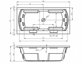 Ванна аеро- і гідромасажна акрилова Riho Lisa 180х90 см білий BZ1500554SV1506