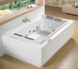 Ванна аеро- і гідромасажна акрилова Riho Olivia 180х120 см ліва білий BZ7700561SH1743