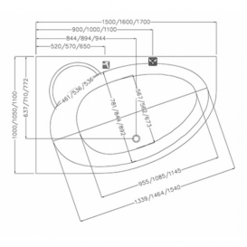 Ванна акриловая асимметричная Ravak Asymmetric II 160x105 R правая CB61000000