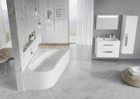 Ванна акриловая асимметричная Ravak Chrome 160x105 L левая белая CA51000000