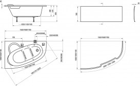 Ванна акрилова асиметрична Ravak колекція Asymmetric 170х110х47 L C481000000