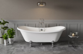 Ванна акриловая Besco Amelia 190х77 см белые ножки глянцевый белый #WKA-190W+BI