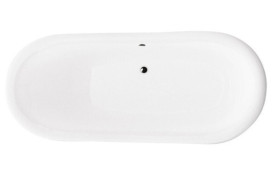 Ванна акриловая Besco Amelia 190х77 см белые ножки глянцевый черный/глянцевый белый #WKA-190+BWW