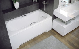 Ванна акриловая Besco Aria 170х70 см с ручками глянцевый белый #WAA-170-PU