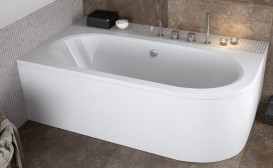 Ванна акриловая Besco Avita 160х75 см левосторонняя глянцевый белый #WAV-160-NL