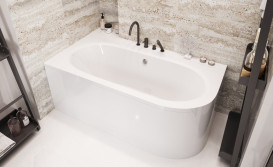 Ванна акриловая Besco Avita 170х75 см левосторонняя глянцевый белый #WAV-170-NL