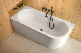 Ванна акрилова Besco Avita A-Line 160х75 см лівостороння глянсовий білий #WAA-160ALS