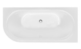 Ванна акриловая Besco Avita A-Line 170х75 см правосторонняя черный матовый/глянцевый белый #WAA-17AMPZS