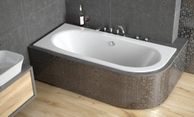 Ванна акриловая Besco Avita Slim 170х75 см левосторонняя глянцевый белый #WAV-170-NLS