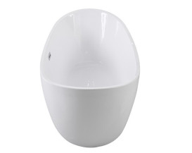 Ванна акриловая Besco Ayla 170х80 см с сифоном клик-клак хром глянцевый белый #WAS-170-A