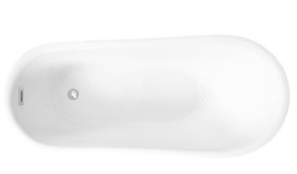 Ванна акриловая Besco Calima 170х74 см с сифоном клик-клак белый глянцевый белый #WAS-170-CBI