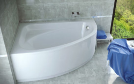 Ванна акриловая Besco Cornea 150х100 см левосторонняя глянцевый белый #WAC-150-NL