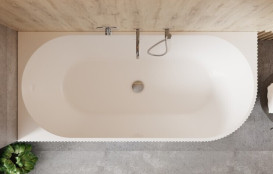 Ванна акриловая Besco Denaya 170х78 см левосторонняя с сифоном клик-клак хром глянцевый белый #WAS-170-DLC