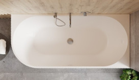 Ванна акриловая Besco Denaya 170х78 см правосторонняя с сифоном клик-клак хром глянцевый белый #WAS-170-DPC