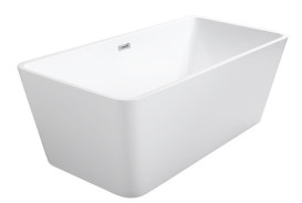 Ванна акриловая Besco Evita 160х80 см с сифоном клик-клак хром глянцевый белый #WAS-160-E