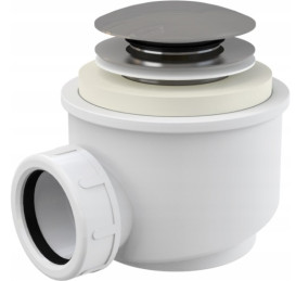 Ванна зі штучного каменю Besco Gloria 160х68 см із сифоном клік-клак хром Mineral DuraBe білий #WMD-160-GL