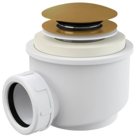 Ванна акрилова Besco Goya 170х72 см із сифоном клік-клак золото чорний матовий/глянцевий білий #WMMC-170GKG