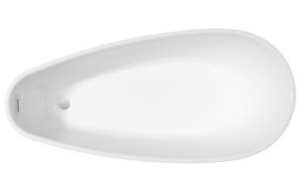 Ванна акриловая Besco Goya A-Line 170х80 см с сифоном клик-клак хром глянцевый белый #WAS-170-G