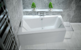 Ванна акриловая Besco Infinity 150х90 см левосторонняя глянцевый белый #WAI-150-NL