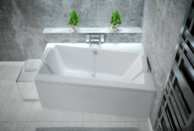 Ванна акриловая Besco Infinity 150х90 см правосторонняя глянцевый белый #WAI-150-NP