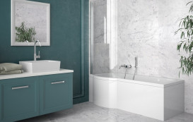 Ванна акриловая Besco Inspiro 150х70 см левосторонняя глянцевый белый #WAI-150-NLE