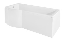 Ванна акриловая Besco Inspiro 160х70 см левосторонняя глянцевый белый #WAI-160-NLE