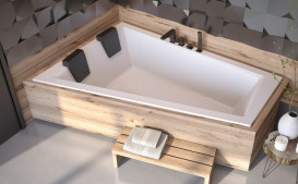 Ванна акриловая Besco Intima Duo Slim 180х125 см левосторонняя глянцевый белый #WAID-180-SL