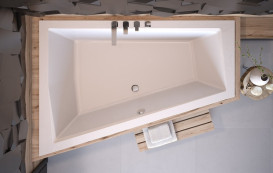 Ванна акриловая Besco Intima Duo Slim 180х125 см левосторонняя глянцевый белый #WAID-180-SL