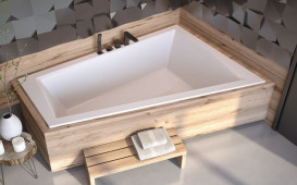 Ванна акрилова Besco Intima Duo Slim 180х125 см правостороння глянсовий білий #WAID-180-SP