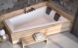 Ванна акрилова Besco Intima Duo Slim 180х125 см правостороння глянсовий білий #WAID-180-SP