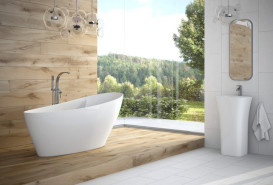 Ванна акриловая Besco Keya 165х70 см с сифоном клик-клак хром глянцевый белый #WMD-165-K