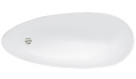 Ванна акриловая Besco Keya 165х70 см с сифоном клик-клак хром глянцевый белый #WMD-165-K