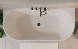 Ванна акриловая Besco Leya 170х78 см с сифоном клик-клак хром глянцевый белый #WAS-170-L