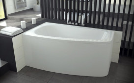 Ванна акриловая Besco Luna 150х80 см левосторонняя глянцевый белый #WAL-150-NL
