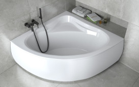 Ванна акриловая Besco Mia 140х140 см глянцевый белый #WAM-140-NS