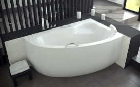 Ванна акриловая Besco Natalia 150х100 см правосторонняя глянцевый белый #WAN-150-NP