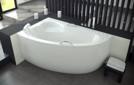 Ванна акриловая Besco Natalia 150х100 см левосторонняя глянцевый белый #WAN-150-NL