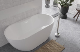 Ванна акриловая Besco Navia 160х80 см с сифоном клик-клак белый глянцевый белый #WAS-160-NBI