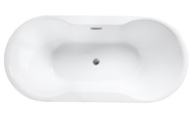 Ванна акриловая Besco Navia 160х80 см с сифоном клик-клак белый глянцевый белый #WAS-160-NBI