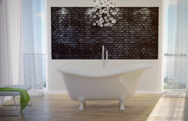 Ванна акриловая Besco Otylia 170х77 см глянцевый белый/белые ножки #WKO-170W+BI