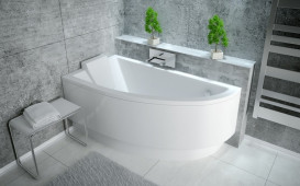 Ванна акриловая Besco Praktika 150х70 см левосторонняя глянцевый белый #WAP-150-NL